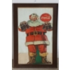 Image 1 : "SERVE COCA-COLA" SANTA CLAUS LITHOGRAPHED STANDEE IN FRAME
