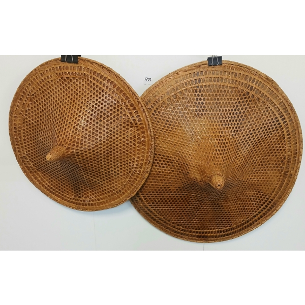 LOT OF 2 - ASIAN CONICAL HATS 