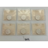 Image 2 : LOT OF 6 - CDN 25 CENT SILVER PCS - 1937-1942