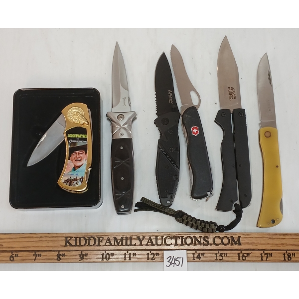 LOT OF 6 - ASSORTED FOLDING KNIVES