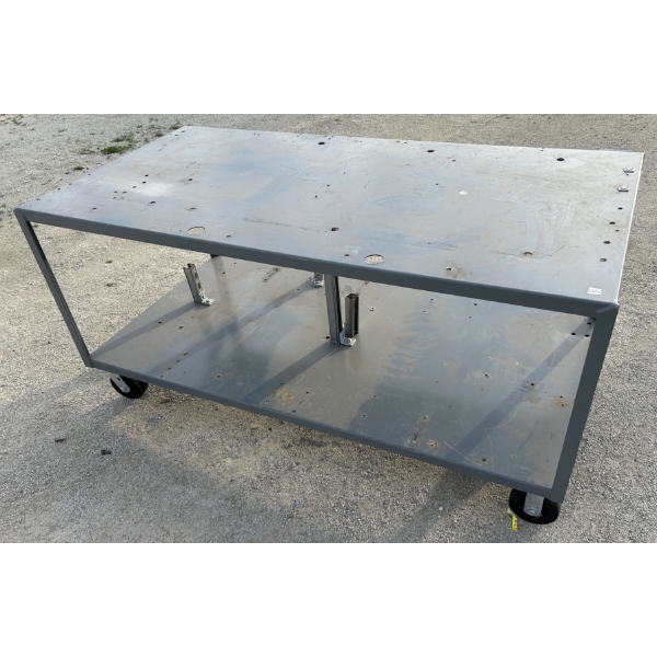STEEL ROLLING UTILITY TABLE - 35 X 36 X 72 INCH
