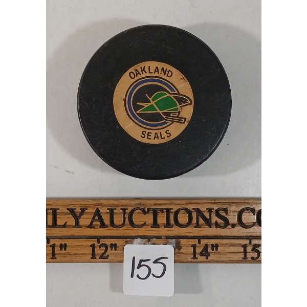 1969-1977 OAKLAND SEALS CONVERSE ART ROSS HOCKEY GAME PUCK