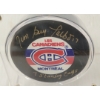 Image 4 : 1960 NHL MONTREAL CANADIENS JEAN GUY TALBOT HOCKEY CARD & PUCK W/ PLAQUE - SIGNED