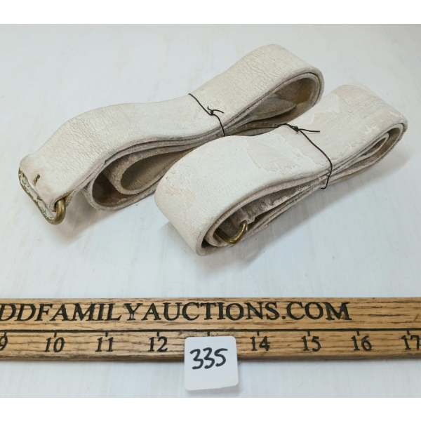 LOT OF 2 - PRE 1900 WHITE BUFF BELT LINE
