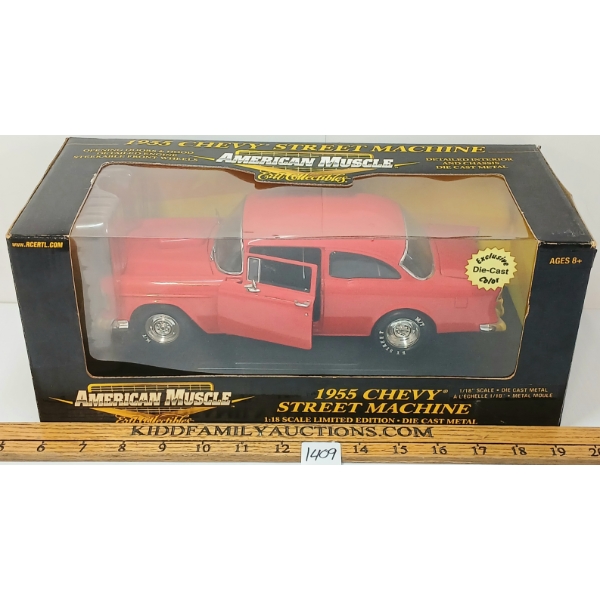 ERTL AMERICAN MUSCLE 1955 CHEVY STREET MACHINE DIECAST MODEL