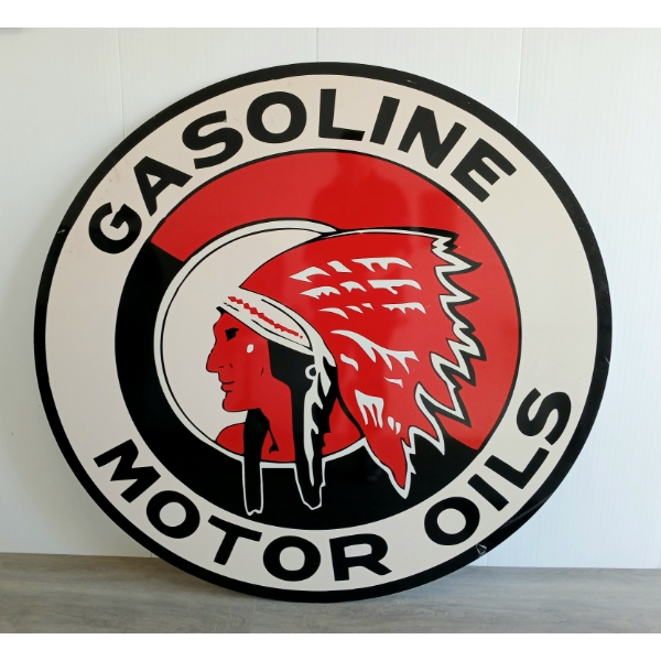RED INDIAN GASOLINE MOTOR OILS PLEXI SIGN
