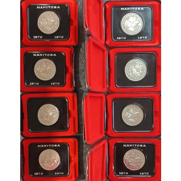 LOT OF 8 - 1970 CDN MANITOBA DOLLAR COINS