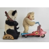 Image 2 : LOT OF 2 - TIN BATTERY OP SCOOTER BEAR & SODA DRINKIN BEAR TOYS