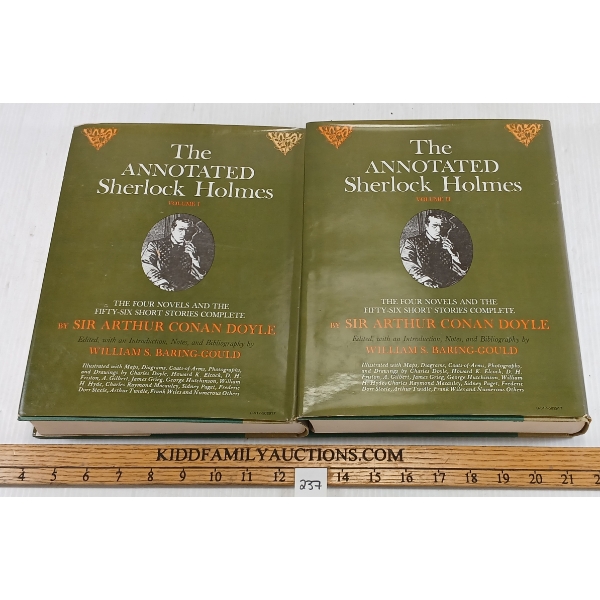 LOT OF 2 - 1975 "THE ANNOTATED SHERLOCK HOLMES VOL I & II" BY SIR ARTHUR CONAN DOYLE - HARDCOVER