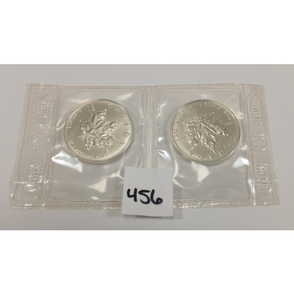LOT OF 2 -1997 RCM $5 SILVER COINS - 1oz