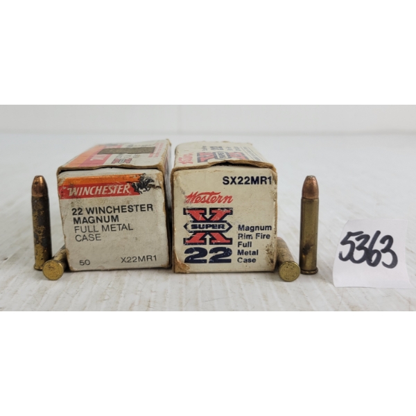 AMMO: 100X WINCHESTER SUPER-X .22MAG - FMC