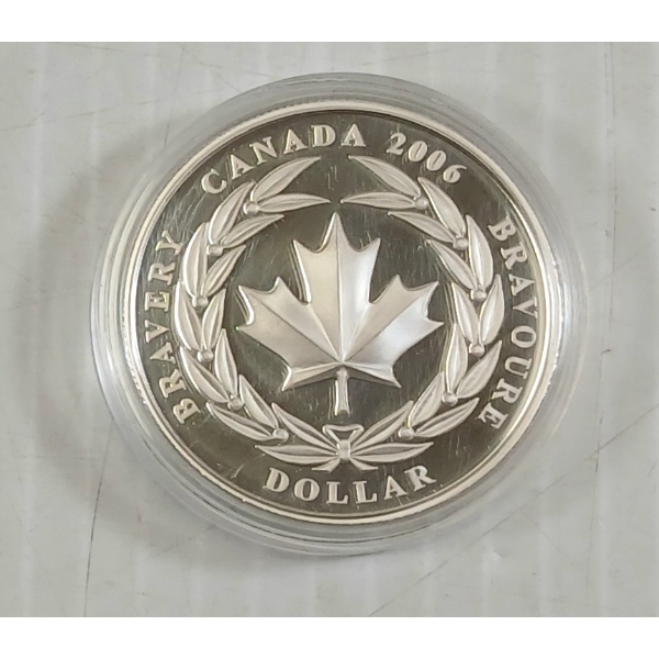 2006 RCM $1 PROOF SILVER COIN - BRAVERY
