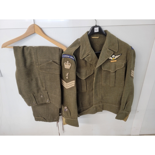 WWII CDN RCCS CHIEF WARRANT OFFICER SERVICE DRESS JACKET W/ TROUSERS