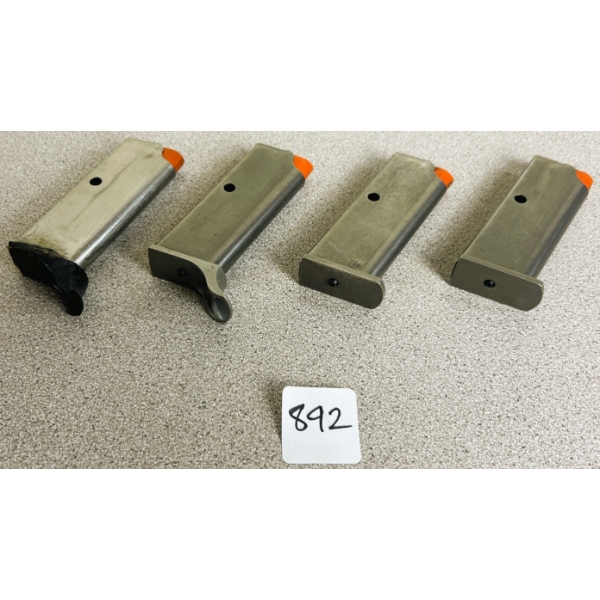 LOT OF 4 - UNKNOWN PISTOL MAGS - 7.65 MM (?)