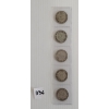 Image 2 : LOT OF 5 - 1940-1944 CDN 50 CENT COINS 