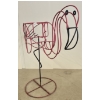 Image 2 : LOT OF 2 - METAL GARDEN PLANTERS - PINK FLAMINGO & GARDENER