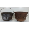 Image 3 : LOT OF 2 - CAST IRON CAULDRON PLANTERS