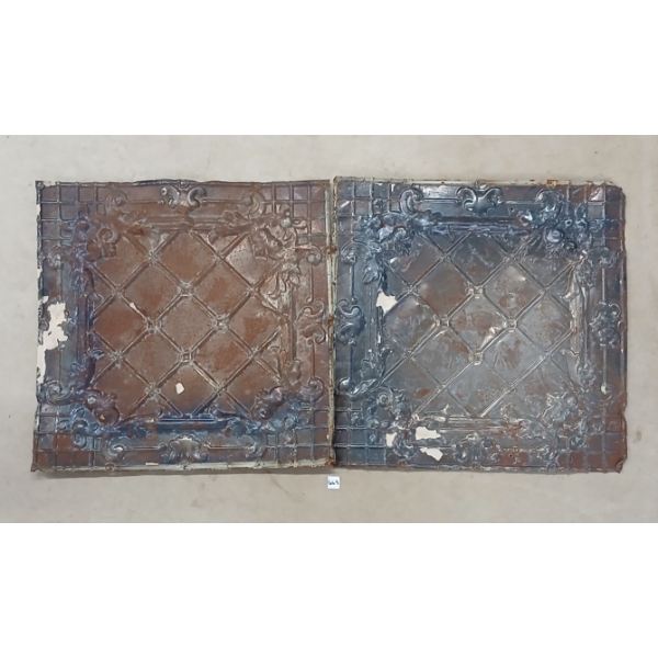 LOT OF 50 - TIN CEILING TILES - ORIG PATINA & PAINT