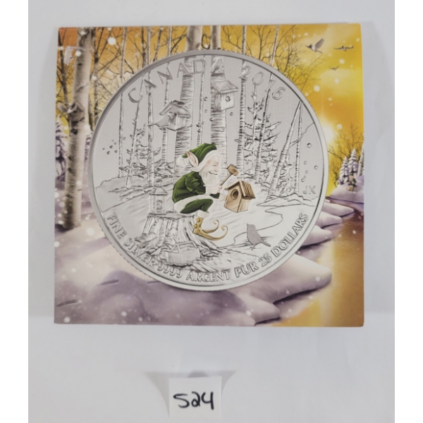 2016 RCM $25 SILVER COIN - WOODLAND ELF