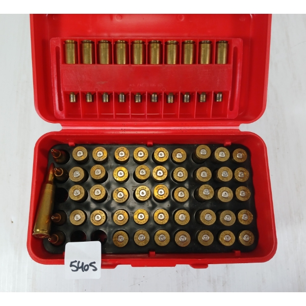 AMMO / BRASS: 5X WINCHESTER SUPER X .22-250 REM LIVE / 53X BRASS