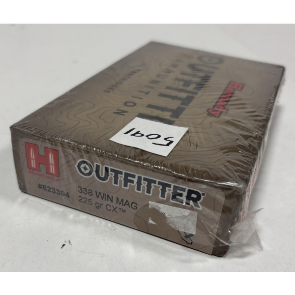 AMMO: 20X HORNADY .338 WIN MAG 225GR. CX - SEALED