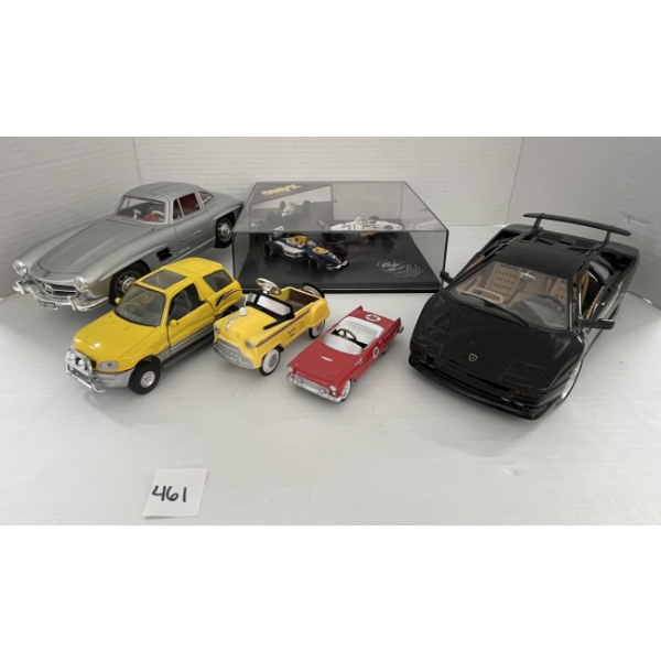 LOT OF 6 - DIECAST VEHICLES - INCL BBURAGO & GOLDEN, ETC.