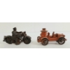 Image 2 : LOT OF 2 - CAST IRON FIRE TRUCK & MOTORCYCLE