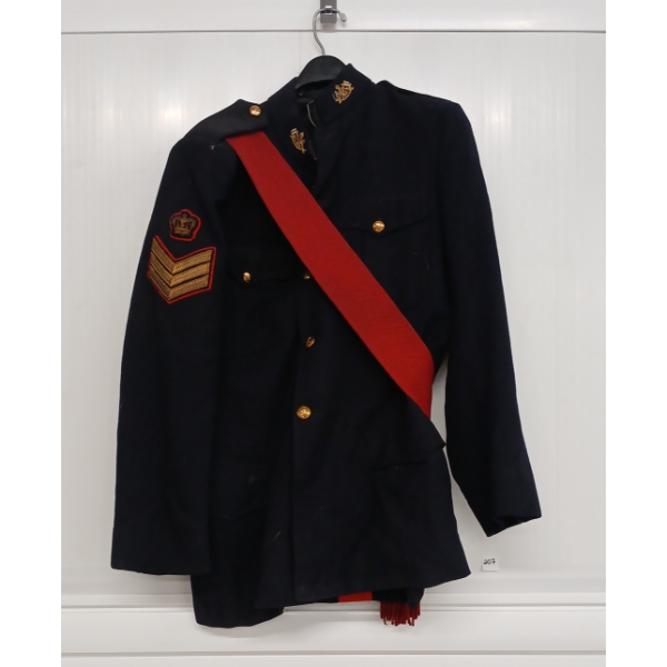 LOT OF 2 - 1954 ROYAL CDN CORPS SIGNALS PATROL DRESS TUNIC W/ SASH & TROUSERS - ASCOT CLOTHES