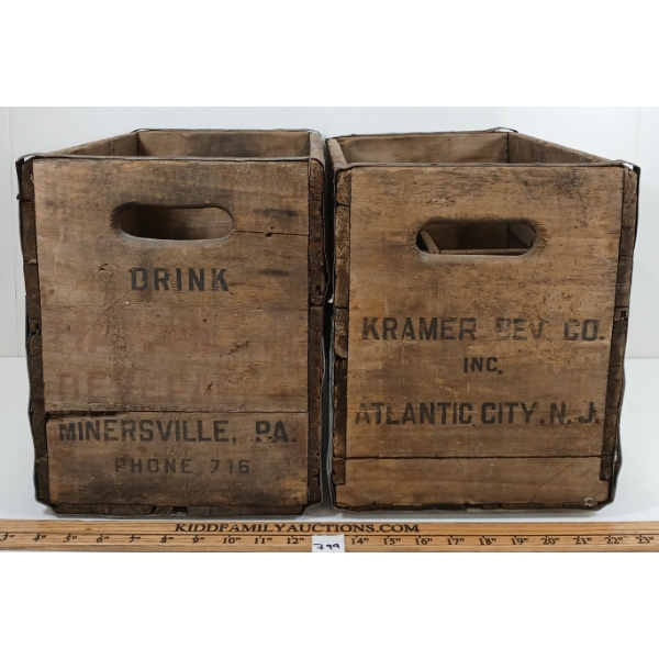 LOT OF 2 - KRAMER BEV CO. & HARVILLA SELZER CRATES