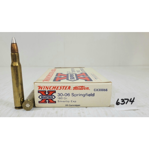 AMMO: 20X WINCHESTER SUPER X .30-06 SPRG - 180GR - SILVERTIP EXP