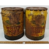 Image 1 : LOT OF 2 - WHITE ROSE MOTOR OIL CANS - 5 GAL