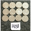 Image 1 : LOT OF 12 - 1907-1968 CDN 10 CENT COINS