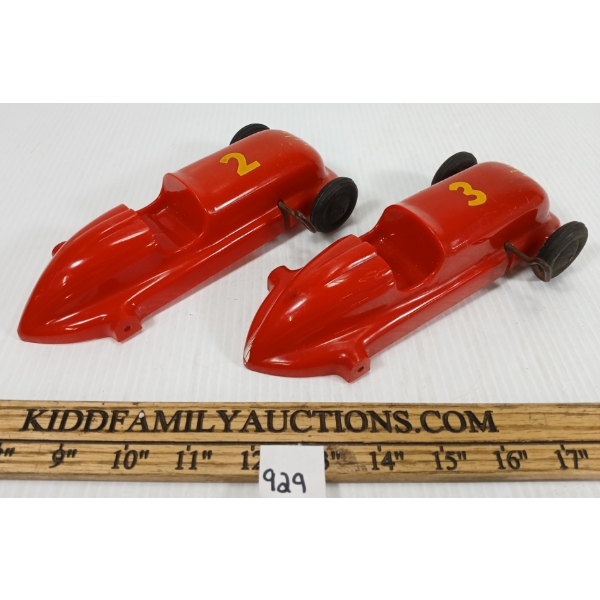 LOT OF 2 - SAUNDERS WIND UP RACE CARS