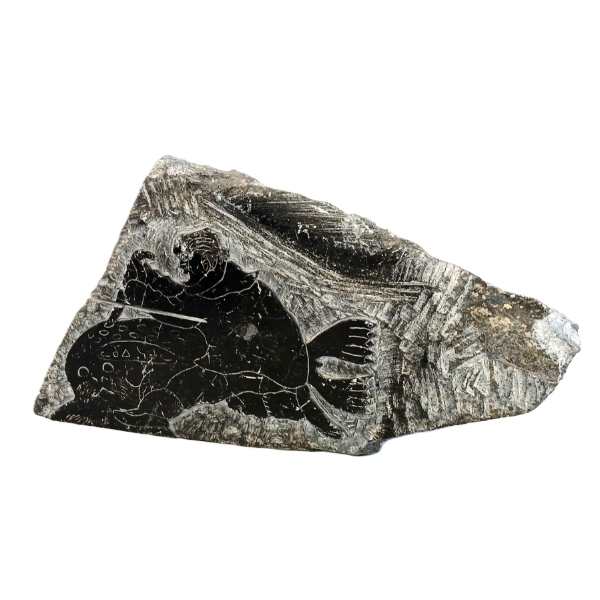 HUNTING SCENE - SIGNED - STONE