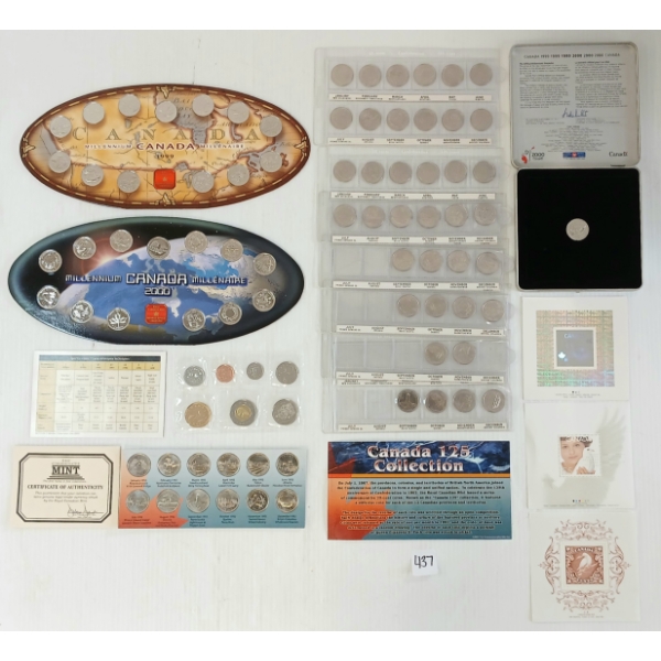 JOB LOT - 2005 RCM UNCIRCULATED SET, CANADA 125 COLLECTION, 1999 & 2000 RCM SETS, ETC