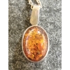 Image 3 : AMBER W/ STERLING SILVER NECKLACE & EARRING 