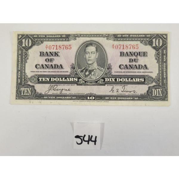 1937 CDN $10 BANKNOTE