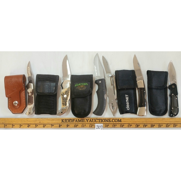 LOT OF 6 - ASSORTED FOLDING TOOLS & KNIVES