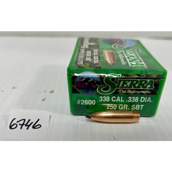 BULLETS: APPROX 40X SIERRA .338 CAL 250 GR SP