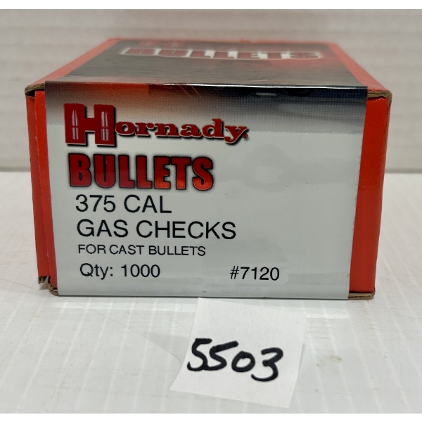 GAS CHECKS: 1000X HORNADY .375 CAL - SEALED BOX