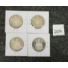 Image 1 : LOT OF 4 - 1965 & 1966 CDN SILVER 50 CENT PCS