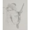 Image 3 : "HUNTER" BY NORMAN AOMAUK IGLOOPIALIK - PENCIL ON PAPER