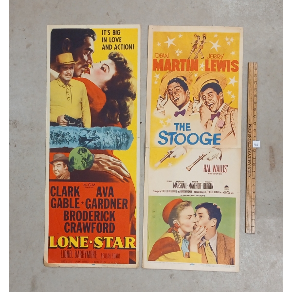 LOT OF 2 - 1951 LONE STAR & 1952 THE STOOGE MOVIE POSTERS