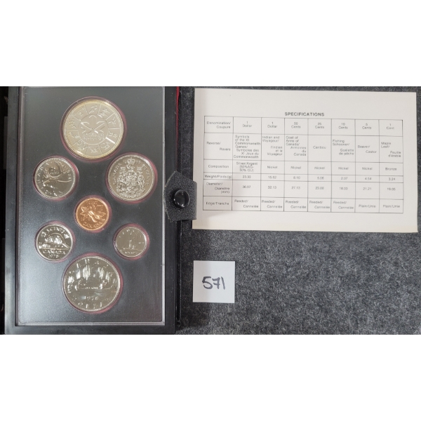 1978 RCM DOUBLE DOLLAR UNCIRCULATED SET - XI COMMONWEALTH GAMES
