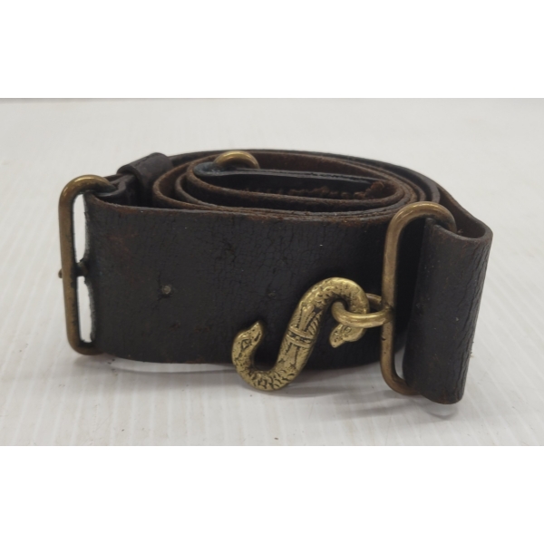 1860s' SNAKE BELT & MOTIF BRASS BUCKLE