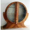 Image 1 : CIRCULAR CHINA CABINET - ART DECO - WALNUT 
