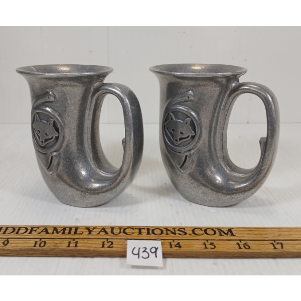 LOT OF 2 - PEWTAREX MUGS