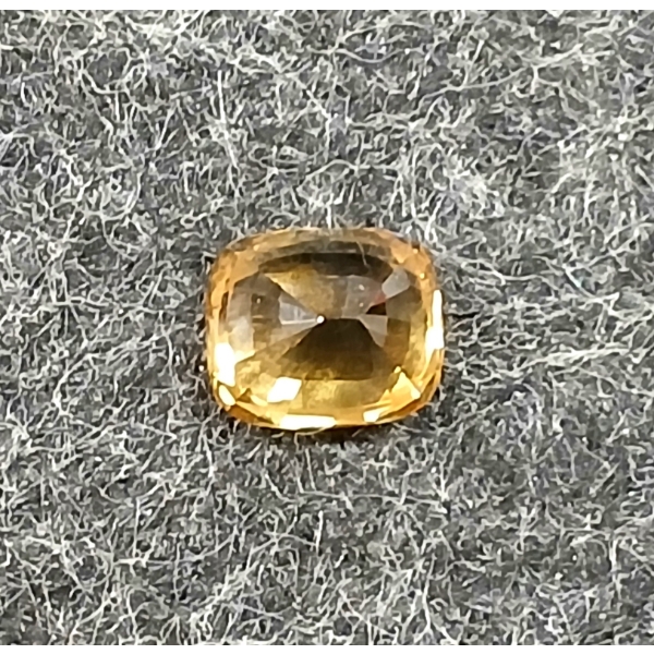 CUSHION CUT LOOSE NATURAL YELLOW ZIRCON ($7,221.00 APPRAISAL)