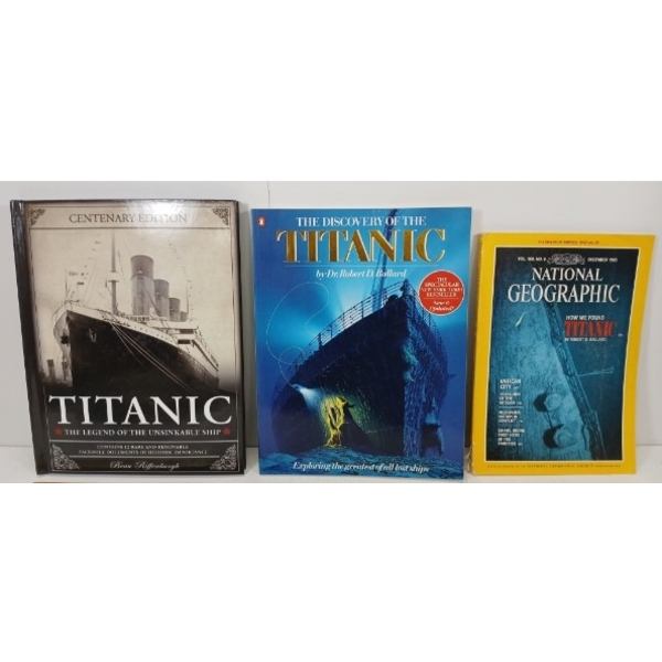 LOT OF 3 - TITANIC PUBLICATIONS - INCL "TITANIC THE LEGEND OF THE UNSINKABLE SHIP"