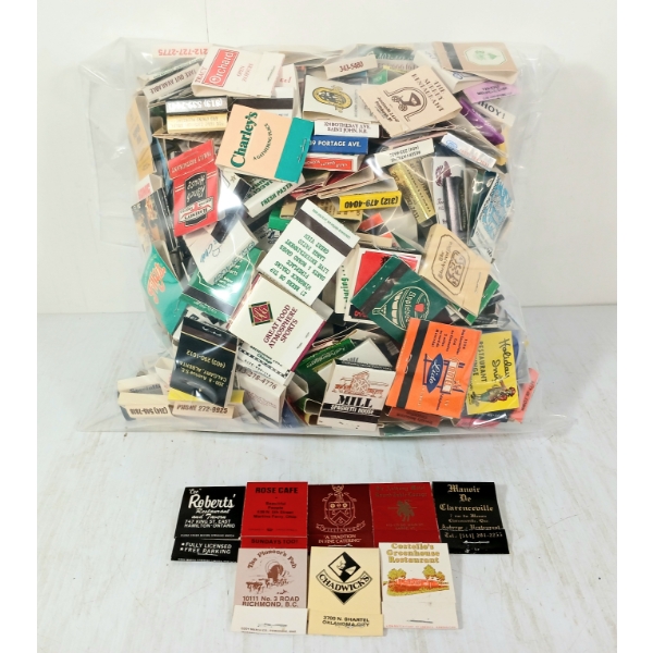 QTY OF ADVERTISEMENT MATCHBOOKS - INCL CAMELOT LOUNGE, SWINGIN' DOOR & THE HUNGRY BEAR, ETC